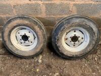 2 FRONT TRACTOR WHEELS & TYRES