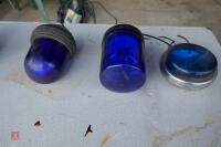 4 BLUE FLASHING BEACONS - 5