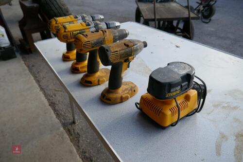 DEWALT DRILLS, BATTERY & CHARGER