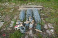 10 STAKES, BARBED & STOCK WIRE - 2