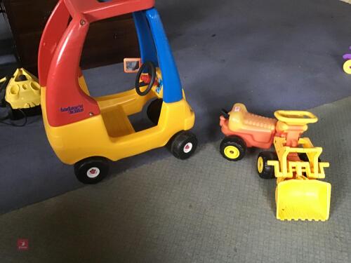 CHILDRENS CAR & MINI DIGGER