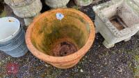 LARGE CLAY FLOWER POT