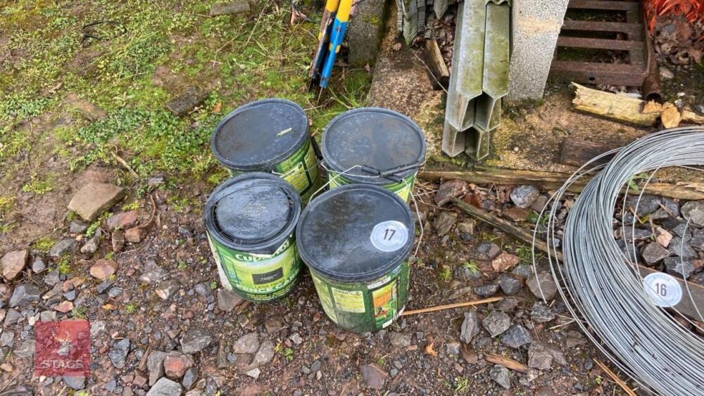 4 POTS OF FENCE CARE PAINT