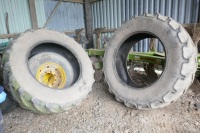 2 x 460/85/R38 TRACTOR TYRES