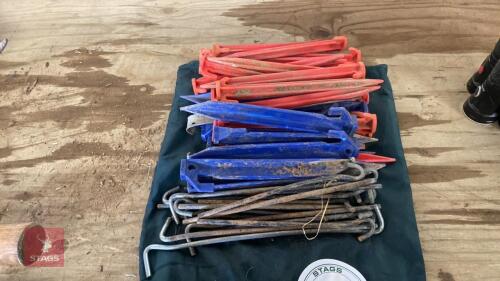 SELECTION OF TENT PEGS
