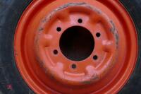 2 KUBOTA 7.50-16 TRACTOR WHEELS & TYRES - 7