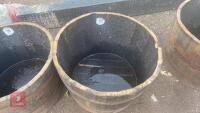 HALF BARRELL WOODEN PLANT POT - 2