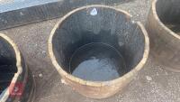 HALF BARRELL WOODEN PLANT POT - 2