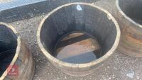 HALF BARRELL WOODEN PLANT POT - 2