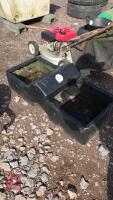 BLACK PLASTIC DOUBLE SIDED WATER TROUGH - 2