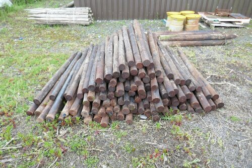 APPROX 110 CREASOTE FENCING STAKES