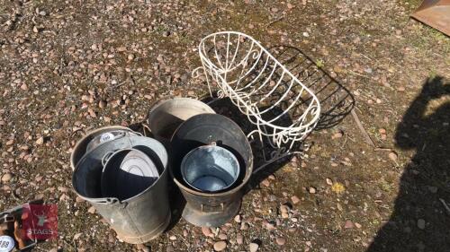 BUCKETS, PLANT STAND ETC