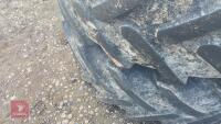 2 X 520/70 R38 TRACTOR TYRES - 5