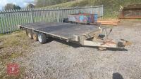 16' X 6' 6" TRI AXLE FLAT BED TRAILER