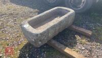 41" X 19" GRANITE TROUGH/PLANTER - 3