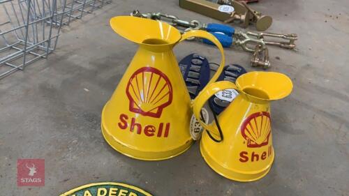 2 SHELL JUGS