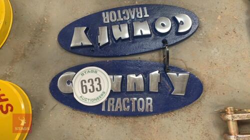 2 COUNTY TRACTOR SIGNS
