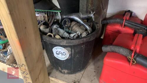 BUCKET OF TAP FITTINGS