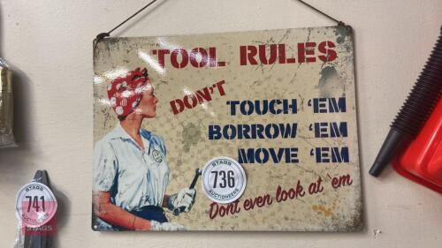 TOOL RULES SIGN