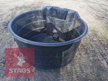 BLACK PLASTIC WATER TROUGH