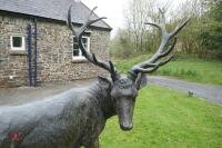 PAIR OF BRONZE STAGS - 6