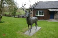 PAIR OF BRONZE STAGS - 9