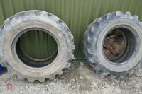 2 X 15.5-25 TELEHANDLER TYRES - 5