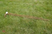 2 WOODEN WALKING STICKS