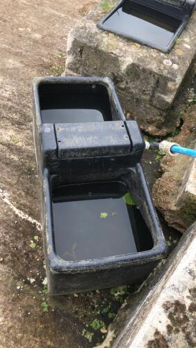 5 PLASTIC WATER TROUGHS