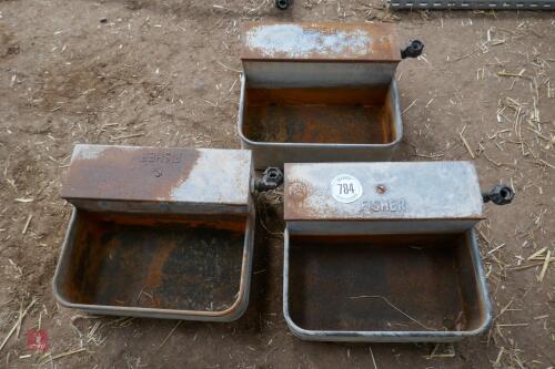 3 FISHER GALVANISED 3 GALLON WATER TROUG