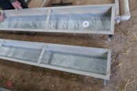 2 IAE GALVANISED GOUND FEED TROUGHS