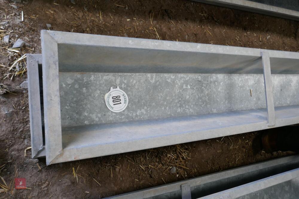 2 IAE GALVANISED GROUND FEED TROUGHS