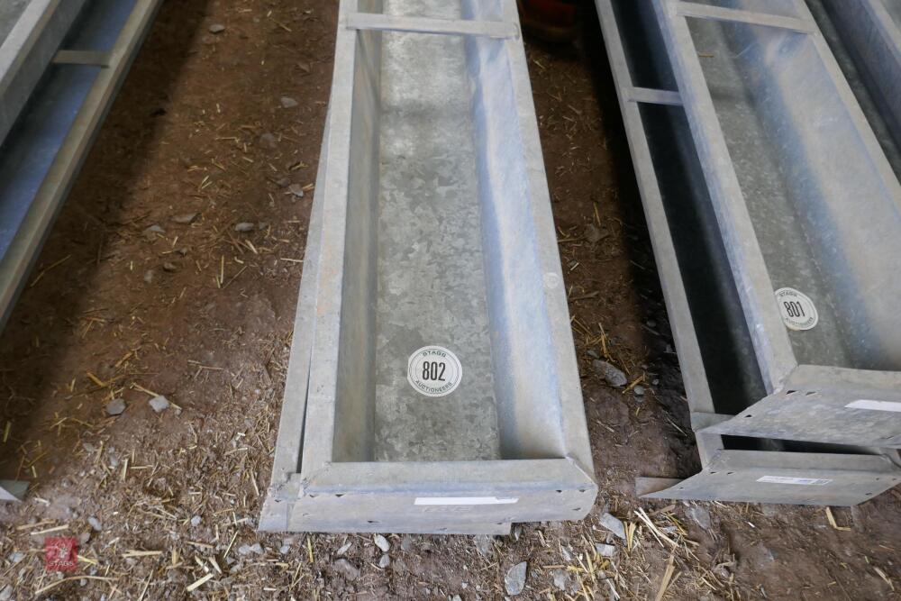 2 IAE GALVANISED GROUND FEED TROUGHS