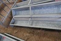 2 IAE GALVANISED GROUND FEED TROUGHS - 2