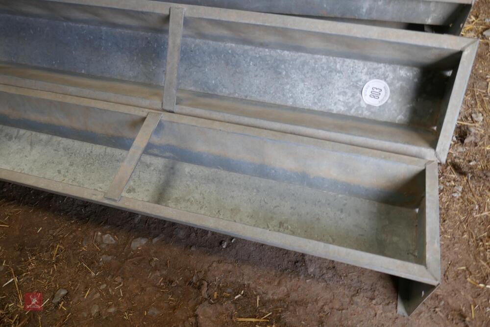 2 IAE GALVANISED GROUND FEED TROUGHS