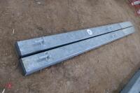 2 GALVANISED GATE HANGING POSTS