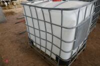 SCHUTZ WHITE IBC CONTAINER IN MESH CAGE - 8