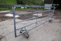 13' GALVANISED FREESTANDING TROLLEY GATE - 6