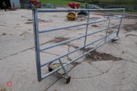 13' GALVANISED FREESTANDING TROLLEY GATE - 5