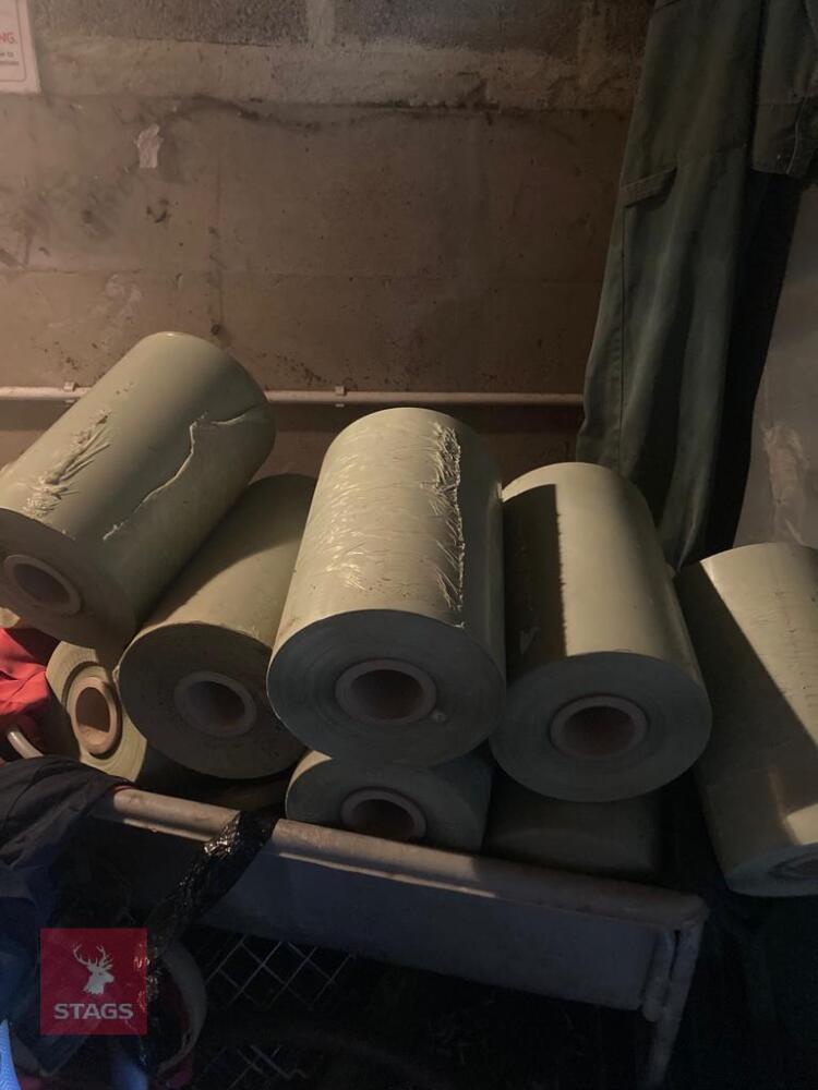 NINE ROLLS OF MINI GREEN BALE WRAP