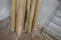 18 WOODEN FENCE POSTS - 4