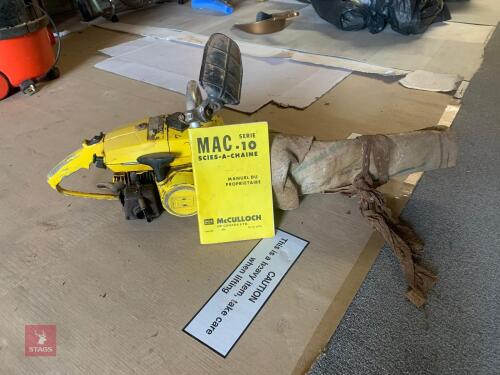 MCCULLOCH MAC-10 SERIES CHAINSAW S/R