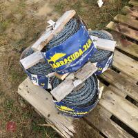 4 200M ROLLS OF BARRACUDE BARBED WIRE - 4