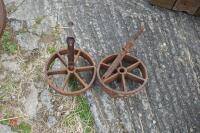 3 ANTIQUE WHEELS