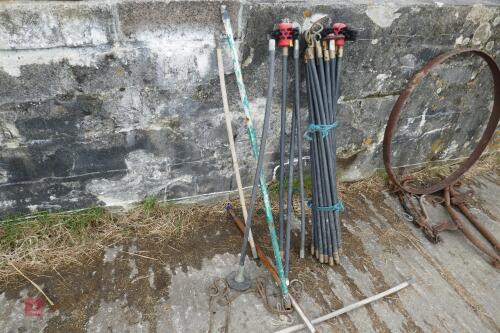 APPRX 32 DRAIN RODS & CHIMNEY SWEEP RODS
