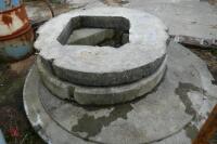 3 CONCRETE MANHOLE COVERS - 3