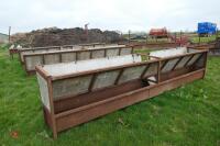 4 15FT FREESTANDING TROUGHS - 12