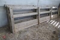 4 WOODEN HOMEMADE FEED BARRIERS