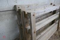 4 WOODEN HOMEMADE FEED BARRIERS - 2