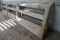 4 WOODEN HOMEMADE FEED BARRIERS - 4